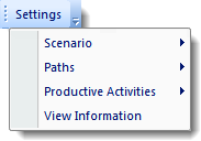 Settings Toolbar - Drop-down list