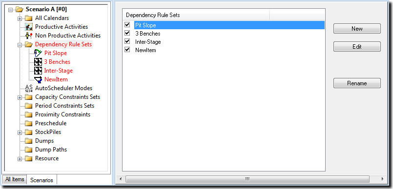 applying dependency rule sets