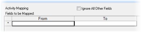 activity mapping schedule setup