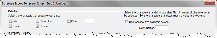 Data Export Delimiters