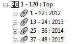 Database options - Display period number in path (selected)