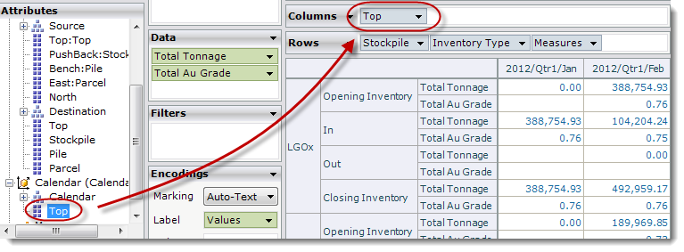 stockpiles report - adding calendar