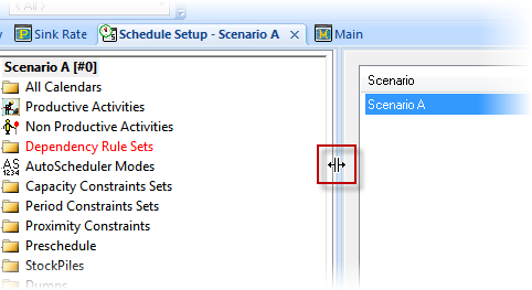 Resizing panes