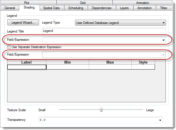 Shading tab - Field Expression field