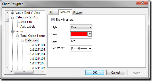 Chart Designer - Fomatting Markers