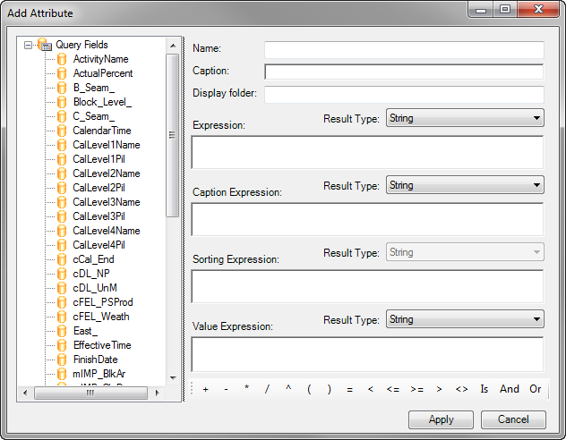 attribute expression builder