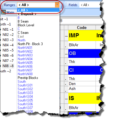 Database Range Drop-Down