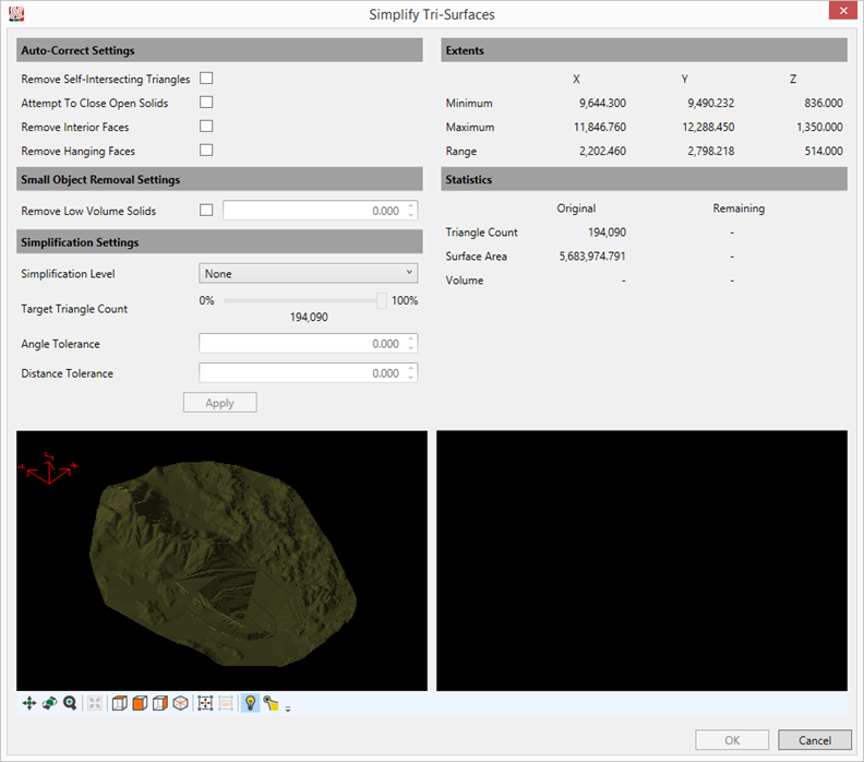 simplify tri surfaces